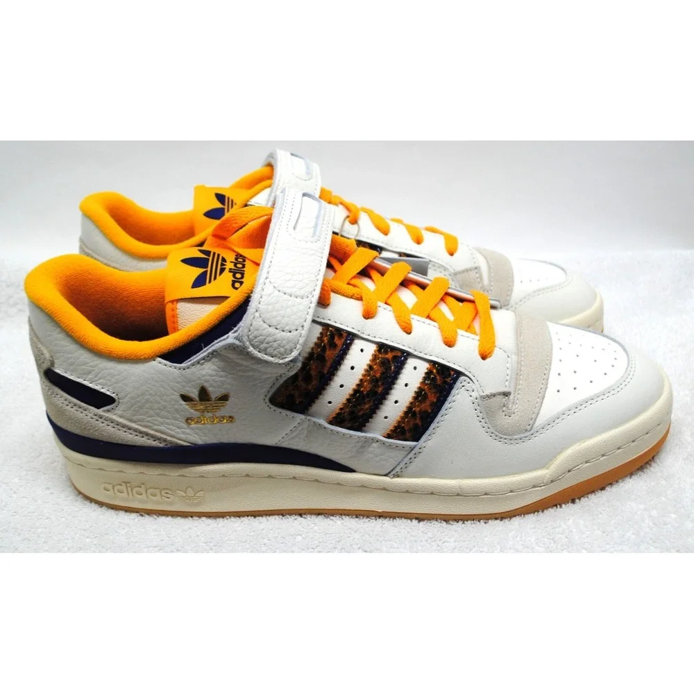 Adidas Mens Size 12.5 Forum 84 Low #GW2007 White Gold Sneaker Shoes New